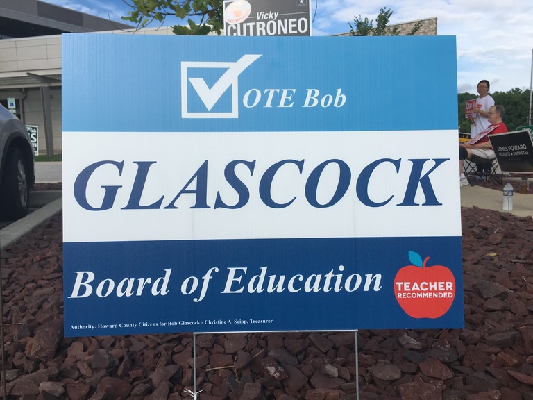 Bob Glascock small campaign sign, 2018 elections