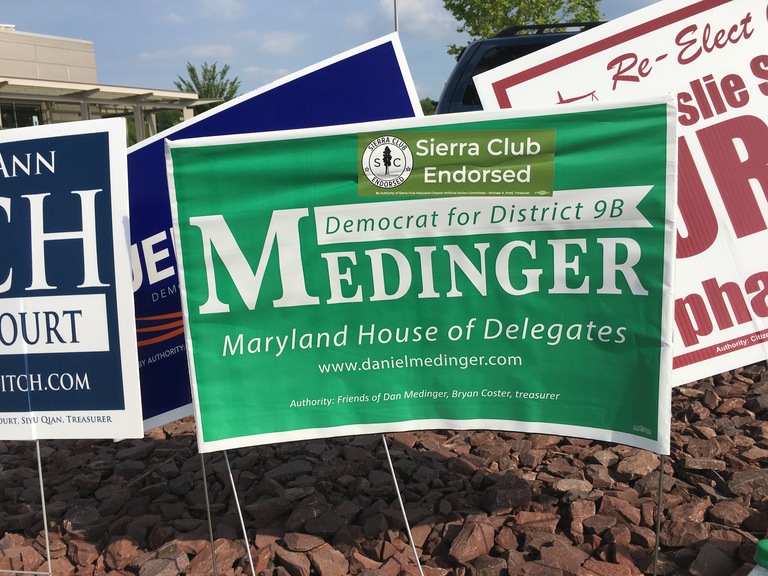 Dan Medinger small campaign sign, 2018 elections