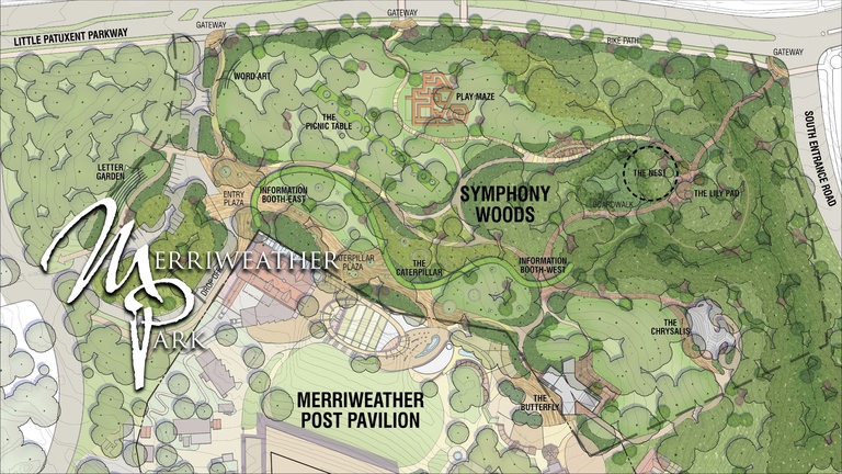 Graphic of Merriweather Park master plan
