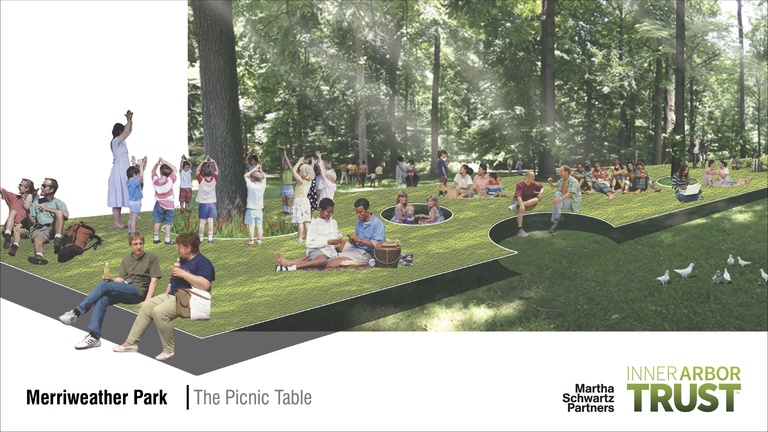 Architectural rendering of the Picnic Table feature