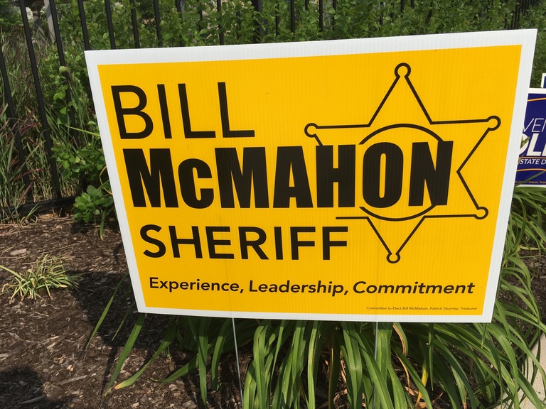 Bill McMahon campaign sign, 2018 elections