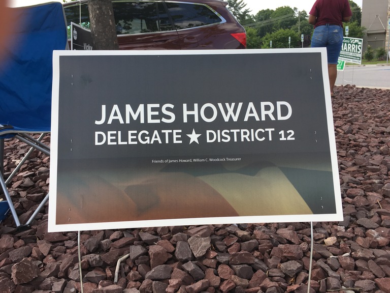 James Howard campaign sign, 2018 elections