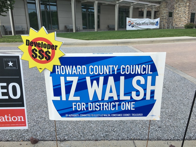 Liz Walsh campaign sign, 2018 elections