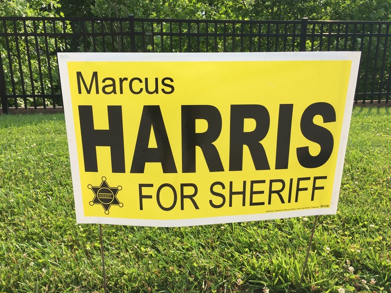 Marcus Harris campaign sign, 2018 elections