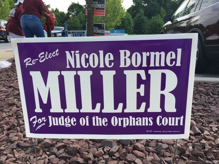 Nicole Bormel Miller small campaign sign, 2018 elections