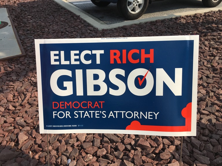 Rich Gibson campaign sign, 2018 elections