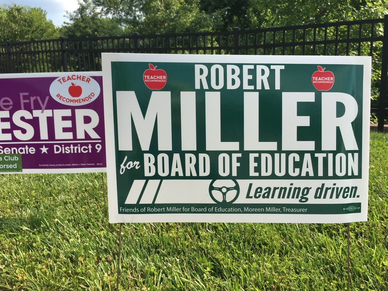 Robert Miller campaign sign, 2018 elections