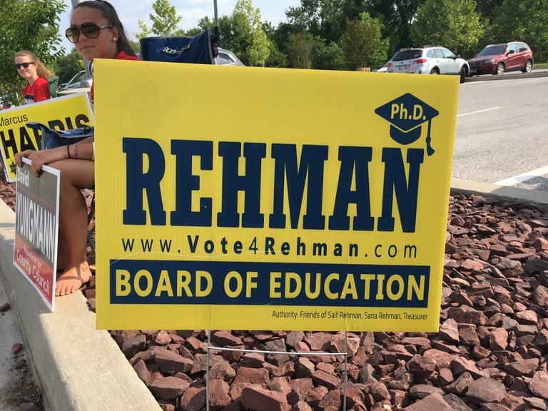Saif Rehman campaign sign, 2018 elections