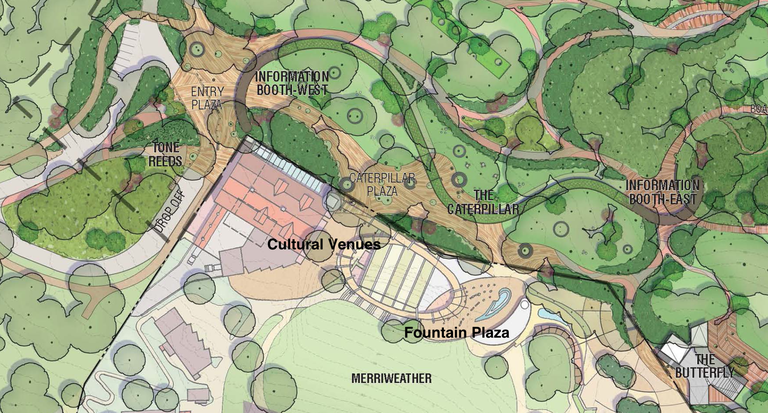 Proposed unfenced boundary between Merriweather Post Pavilion and Symphony Woods